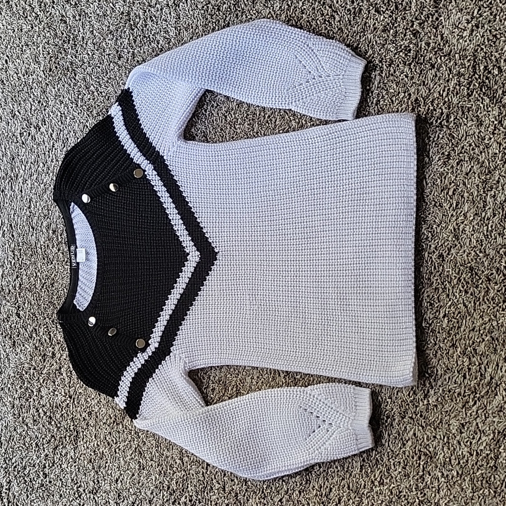 Venus Black & White Acrylic Sweater